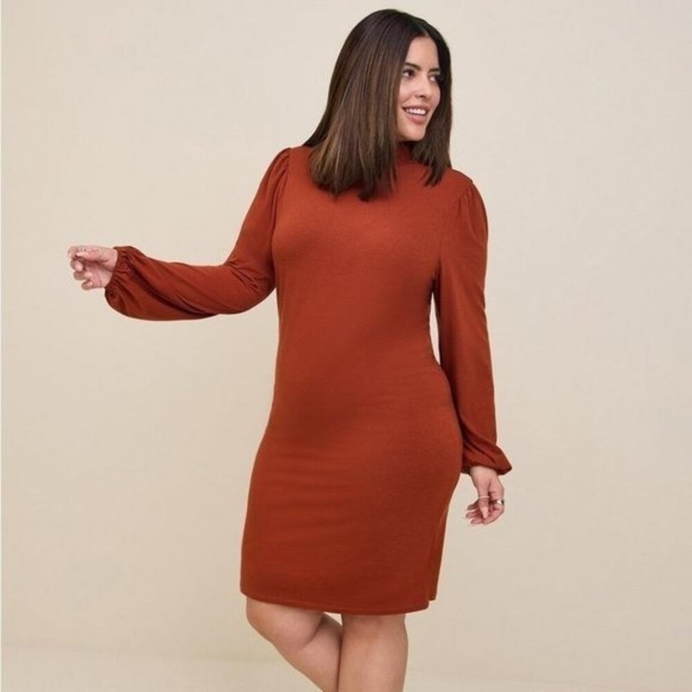 New Torrid Mini Jersey Blouson Sleeve Bodycon Dress